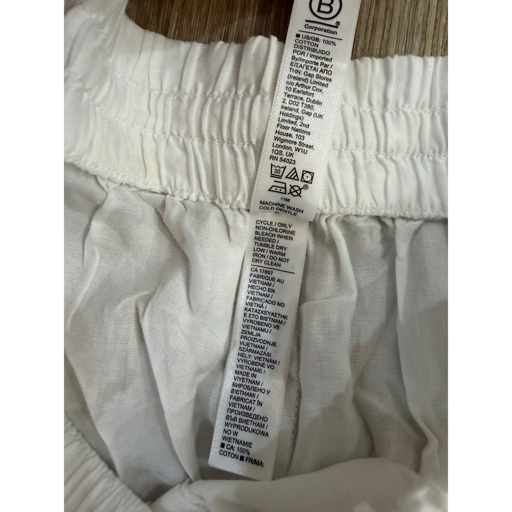 Athleta Cotton Dreams Sleep Culotte Womens M White Wide Leg Pajama Pants Lounge - Picture 3 of 8